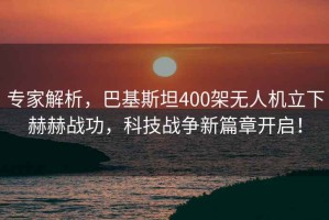 專家解析，巴基斯坦400架無人機(jī)立下赫赫戰(zhàn)功，科技戰(zhàn)爭(zhēng)新篇章開啟！