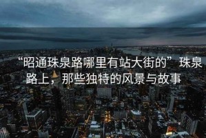 “昭通珠泉路哪里有站大街的”珠泉路上，那些獨特的風(fēng)景與故事