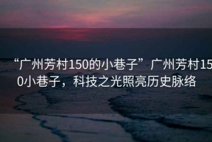 “廣州芳村150的小巷子”廣州芳村150小巷子，科技之光照亮歷史脈絡(luò)