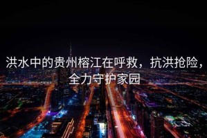 洪水中的貴州榕江在呼救，抗洪搶險，全力守護家園