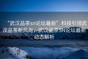 “武漢品茶sn論壇最新”科技引領(lǐng)武漢品茶新風尚，武漢品茶SN論壇最新動態(tài)解析