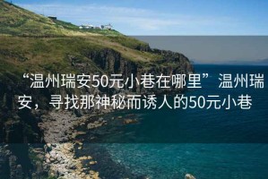 “溫州瑞安50元小巷在哪里”溫州瑞安，尋找那神秘而誘人的50元小巷