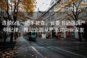 連續(xù)6任一把手被查，省委書記強調(diào)嚴明紀律，推動全面從嚴治黨向縱深發(fā)展