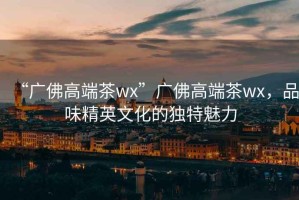 “廣佛高端茶wx”廣佛高端茶wx，品味精英文化的獨特魅力