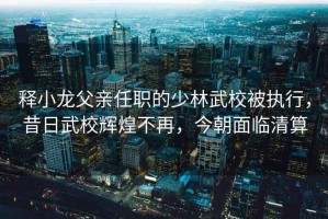 釋小龍父親任職的少林武校被執(zhí)行，昔日武校輝煌不再，今朝面臨清算