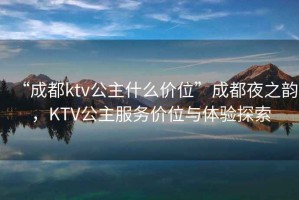 “成都ktv公主什么價(jià)位”成都夜之韻，KTV公主服務(wù)價(jià)位與體驗(yàn)探索