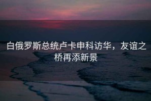 白俄羅斯總統(tǒng)盧卡申科訪華，友誼之橋再添新景