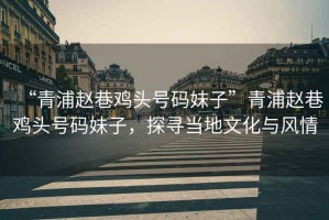 “青浦趙巷雞頭號(hào)碼妹子”青浦趙巷雞頭號(hào)碼妹子，探尋當(dāng)?shù)匚幕c風(fēng)情