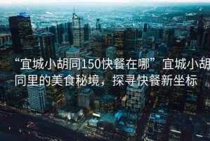 “宜城小胡同150快餐在哪”宜城小胡同里的美食秘境，探尋快餐新坐標
