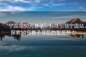 “寧國站50元巷子”科技引領(lǐng)寧國站，探索50元巷子背后的智能魅力