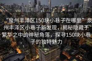 “泉州豐澤區(qū)150塊小巷子在哪里”泉州豐澤區(qū)小巷子新發(fā)現(xiàn)，揭秘隱藏于繁華之中的神秘角落，探尋150塊小巷子的獨(dú)特魅力