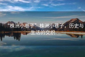 “株洲小巷子”株洲小巷子，歷史與生活的交織
