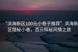 “濱海新區(qū)100元小巷子推薦”濱海新區(qū)隱秘小巷，百元探秘風(fēng)情之旅
