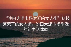 “沙田大泥市場(chǎng)附近的女人街”科技繁榮下的女人街，沙田大泥市場(chǎng)附近的新生活體驗(yàn)