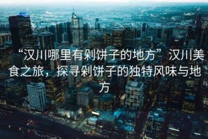 “漢川哪里有剁餅子的地方”漢川美食之旅，探尋剁餅子的獨特風(fēng)味與地方