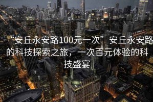 “安丘永安路100元一次”安丘永安路的科技探索之旅，一次百元體驗的科技盛宴