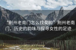 “荊州老南門怎么找女的”荊州老南門，歷史的韻味與探尋女性的足跡