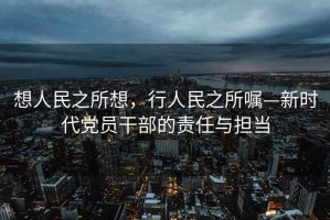 想人民之所想，行人民之所囑—新時代黨員干部的責(zé)任與擔(dān)當(dāng)