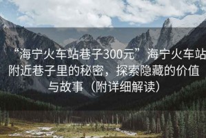 “海寧火車站巷子300元”海寧火車站附近巷子里的秘密，探索隱藏的價(jià)值與故事（附詳細(xì)解讀）