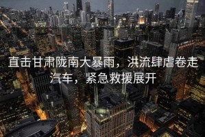 直擊甘肅隴南大暴雨，洪流肆虐卷走汽車(chē)，緊急救援展開(kāi)