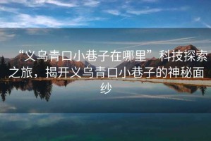 “義烏青口小巷子在哪里”科技探索之旅，揭開義烏青口小巷子的神秘面紗