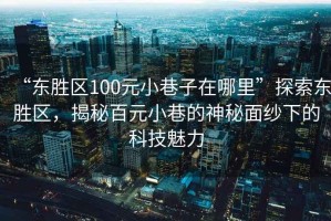 “東勝區(qū)100元小巷子在哪里”探索東勝區(qū)，揭秘百元小巷的神秘面紗下的科技魅力