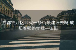 成都錦江區(qū)泄火一條街最建議去嗎:成都春熙路賣批一條街