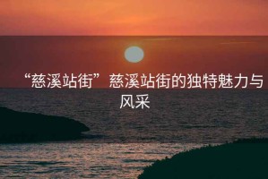 “慈溪站街”慈溪站街的獨特魅力與風(fēng)采