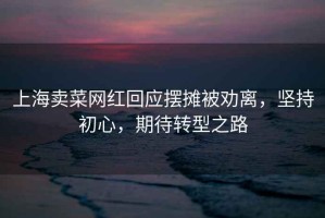 上海賣(mài)菜網(wǎng)紅回應(yīng)擺攤被勸離，堅(jiān)持初心，期待轉(zhuǎn)型之路