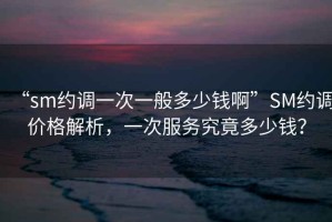 “sm約調(diào)一次一般多少錢啊”SM約調(diào)價(jià)格解析，一次服務(wù)究竟多少錢？