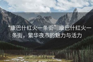 “康巴什紅火一條街”康巴什紅火一條街，繁華夜市的魅力與活力