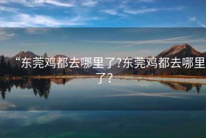 “東莞雞都去哪里了?東莞雞都去哪里了？