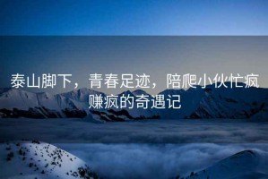 泰山腳下，青春足跡，陪爬小伙忙瘋賺瘋的奇遇記