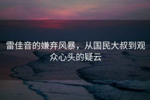 雷佳音的嫌棄風(fēng)暴，從國(guó)民大叔到觀眾心頭的疑云