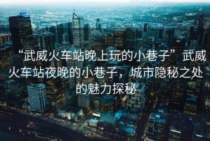 “武威火車站晚上玩的小巷子”武威火車站夜晚的小巷子，城市隱秘之處的魅力探秘