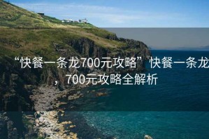 “快餐一條龍700元攻略”快餐一條龍，700元攻略全解析