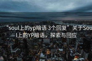 “soul上的yp暗語(yǔ) 3個(gè)回復(fù)”關(guān)于Soul上的YP暗語(yǔ)，探索與回應(yīng)