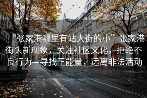 “張家港哪里有站大街的小”張家港街頭新現(xiàn)象，關(guān)注社區(qū)文化，拒絕不良行為—尋找正能量，遠(yuǎn)離非法活動(dòng)