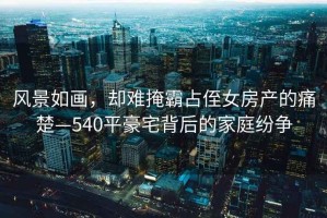 風(fēng)景如畫，卻難掩霸占侄女房產(chǎn)的痛楚—540平豪宅背后的家庭紛爭(zhēng)