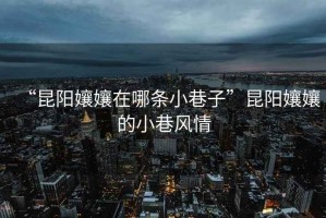“昆陽(yáng)孃孃在哪條小巷子”昆陽(yáng)孃孃的小巷風(fēng)情