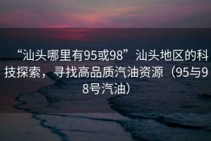 “汕頭哪里有95或98”汕頭地區(qū)的科技探索，尋找高品質(zhì)汽油資源（95與98號汽油）
