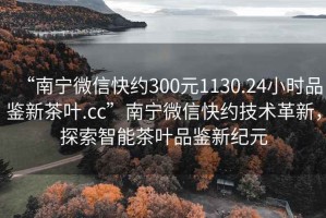 “南寧微信快約300元1130.24小時品鑒新茶葉.cc”南寧微信快約技術(shù)革新，探索智能茶葉品鑒新紀(jì)元