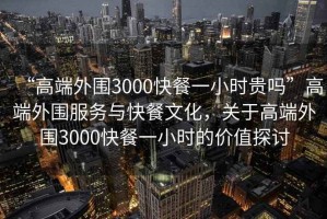 “高端外圍3000快餐一小時(shí)貴嗎”高端外圍服務(wù)與快餐文化，關(guān)于高端外圍3000快餐一小時(shí)的價(jià)值探討