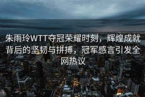 朱雨玲WTT奪冠榮耀時刻，輝煌成就背后的堅韌與拼搏，冠軍感言引發(fā)全網(wǎng)熱議