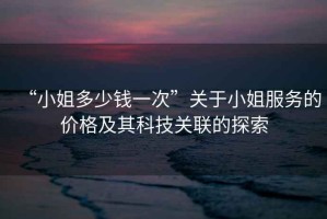 “小姐多少錢一次”關(guān)于小姐服務(wù)的價(jià)格及其科技關(guān)聯(lián)的探索