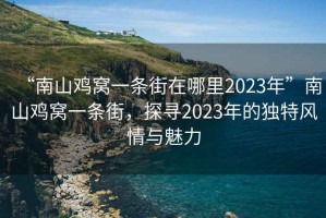“南山雞窩一條街在哪里2023年”南山雞窩一條街，探尋2023年的獨特風(fēng)情與魅力