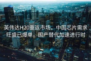 英偉達(dá)H20重返市場(chǎng)，中國(guó)芯片需求旺盛已爆單，國(guó)產(chǎn)替代加速進(jìn)行時(shí)