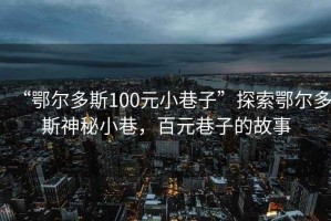 “鄂爾多斯100元小巷子”探索鄂爾多斯神秘小巷，百元巷子的故事