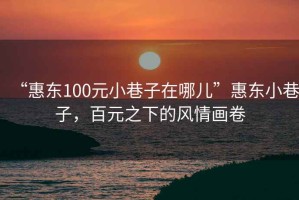 “惠東100元小巷子在哪兒”惠東小巷子，百元之下的風(fēng)情畫卷