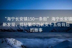 “海寧長安鎮(zhèn)150一條街”海寧長安鎮(zhèn)新發(fā)現(xiàn)，揭秘繁華的長安十五街背后的故事